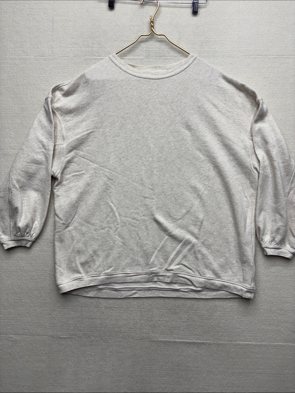 Aerie | large Crewneck Pullover Sweater in Light Cream